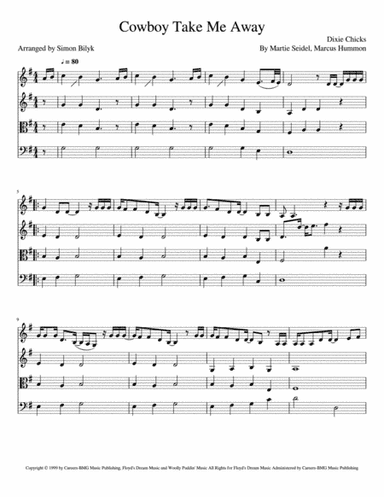 Cowboy Take Me Away (arr. Simon Bilyk)