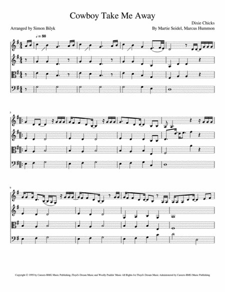 Cowboy Take Me Away (arr. Simon Bilyk)