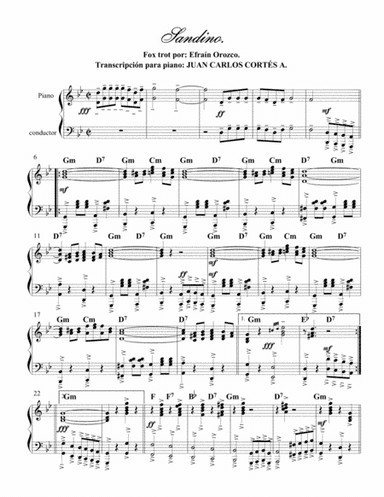 Sandino - Fox Trot por Efraín Orozco (arr. Juan Carlos Cortés A.)