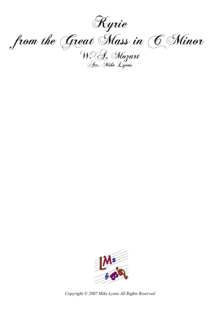 Brass Band - Kyrie from the Mass in C - Mozart (arr. Mike Lyons)