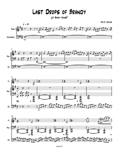 Last drops of brandy - Irish music for Flute, Piano and Double Bass