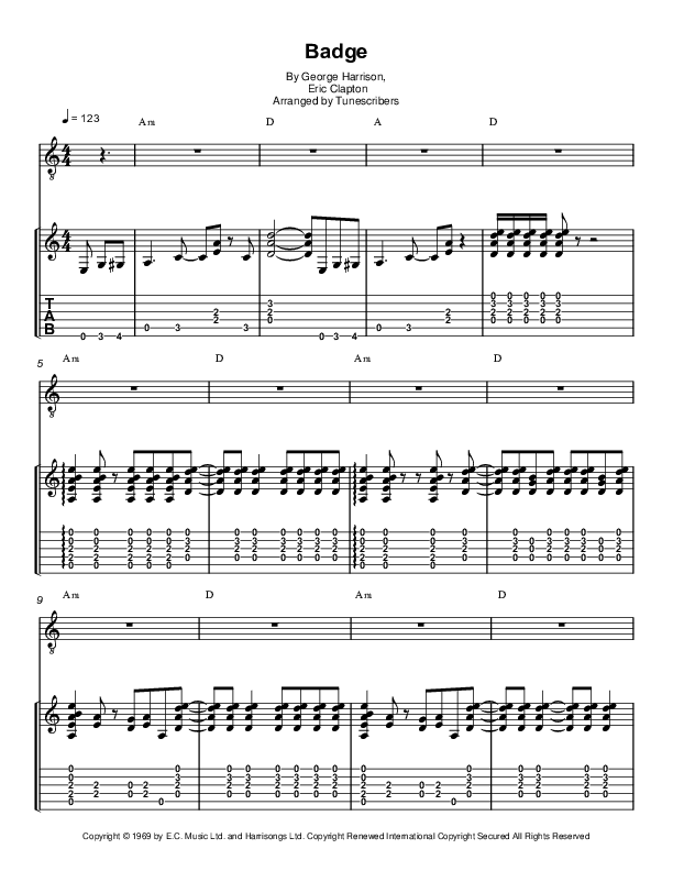 Badge (arr. Tunescribers)