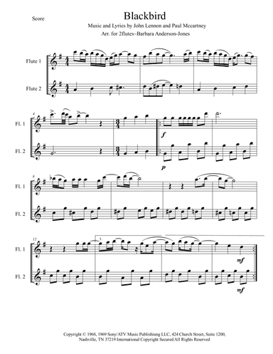 Blackbird (arr. Barbara Anderson-Jones)