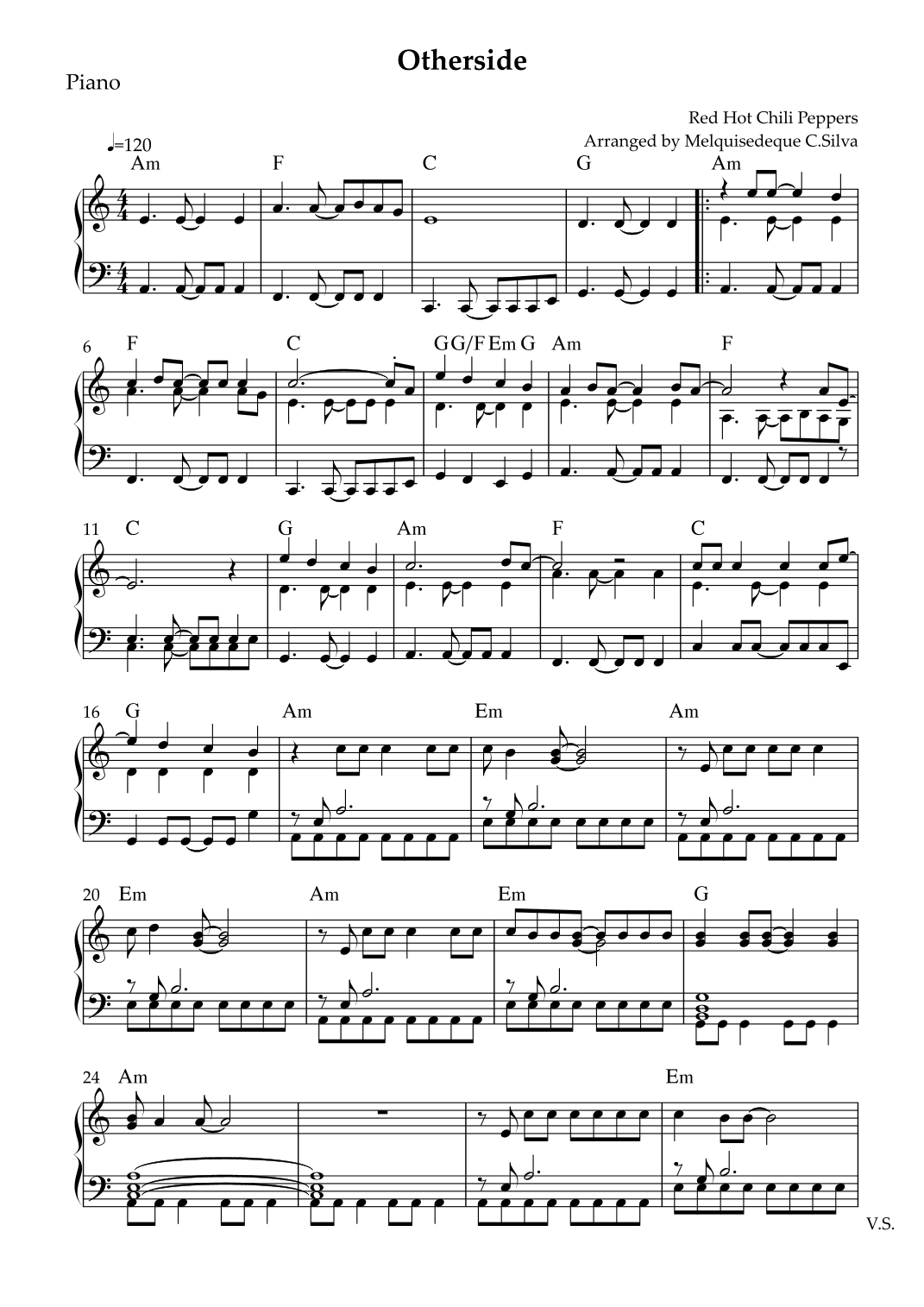 Otherside (arr. Melquisedeque C.Silva)