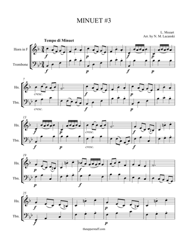 Minuet #3 (arr. Nick Lacanski)