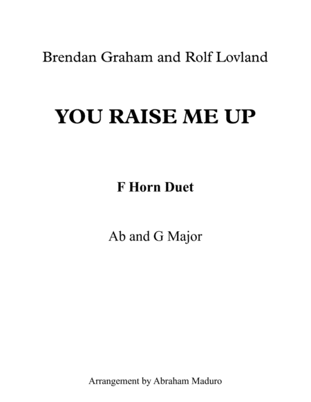 You Raise Me Up (arr. Abraham Maduro)