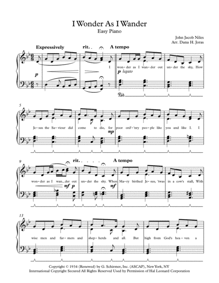 I Wonder As I Wander (arr. Dana H. Joras)