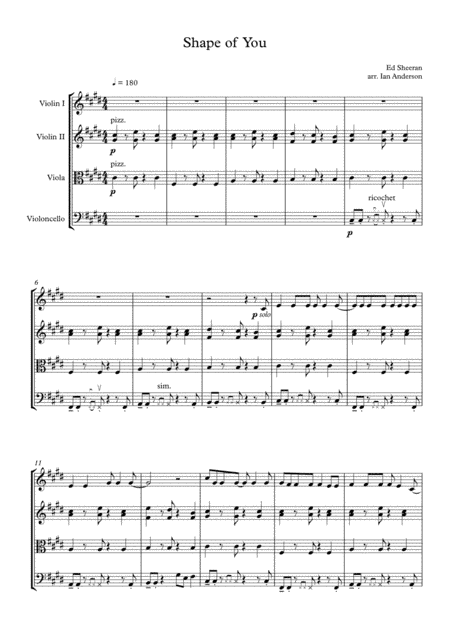 Shape Of You (arr. Ian Anderson)