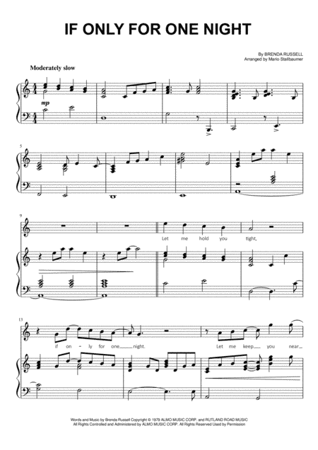 If Only For One Night (arr. Mario Stallbaumer)