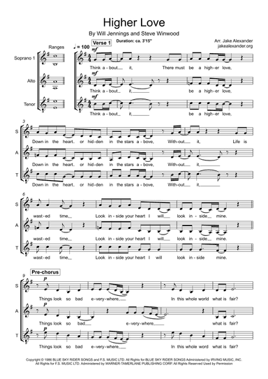 Higher Love (arr. Jake Alexander)