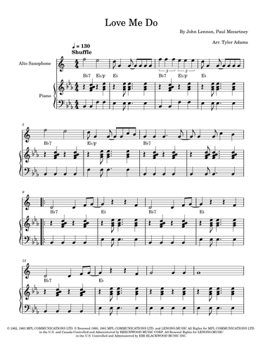 Love Me Do (arr. Tyler Adams)