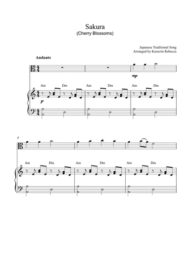 Sakura (Cherry Blossoms) (arr. Kaiserin Rebecca)