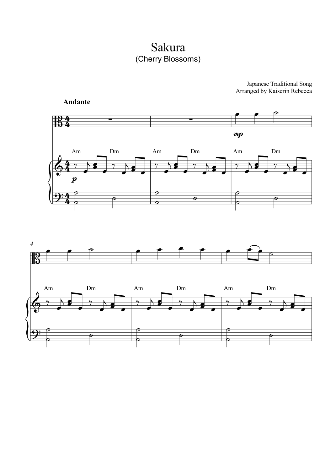 Sakura (Cherry Blossoms) (arr. Kaiserin Rebecca)