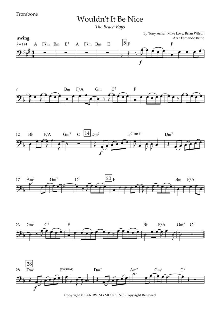 Wouldn't It Be Nice (arr. Fernando Britto)