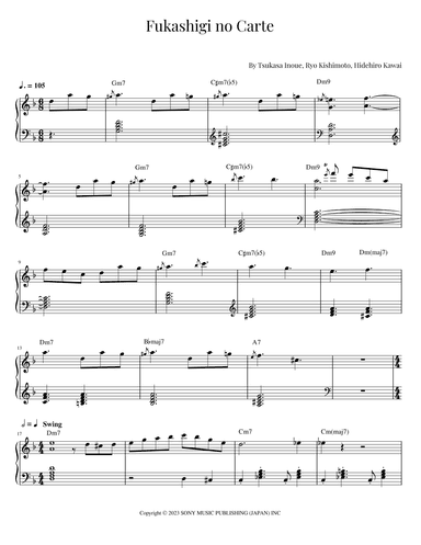 Fukashigi No Carte (arr. Roger da Luz)