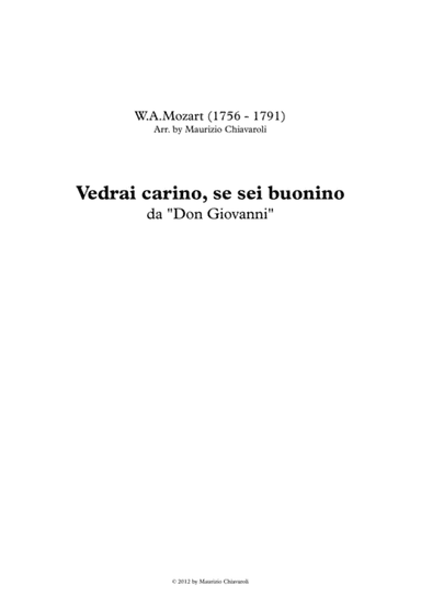 Vedrai carino, se sei buonino (arr. Maurizio Chiavaroli)