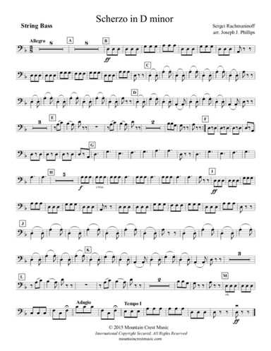 Scherzo in d minor-Bass part (arr. Joseph J. Phillips)