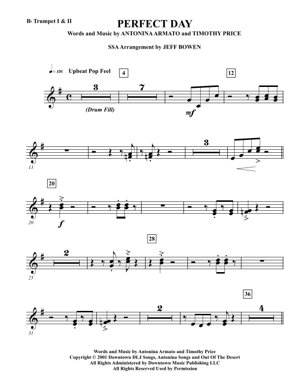 Perfect Day (arr. Jeffrey Bowen)