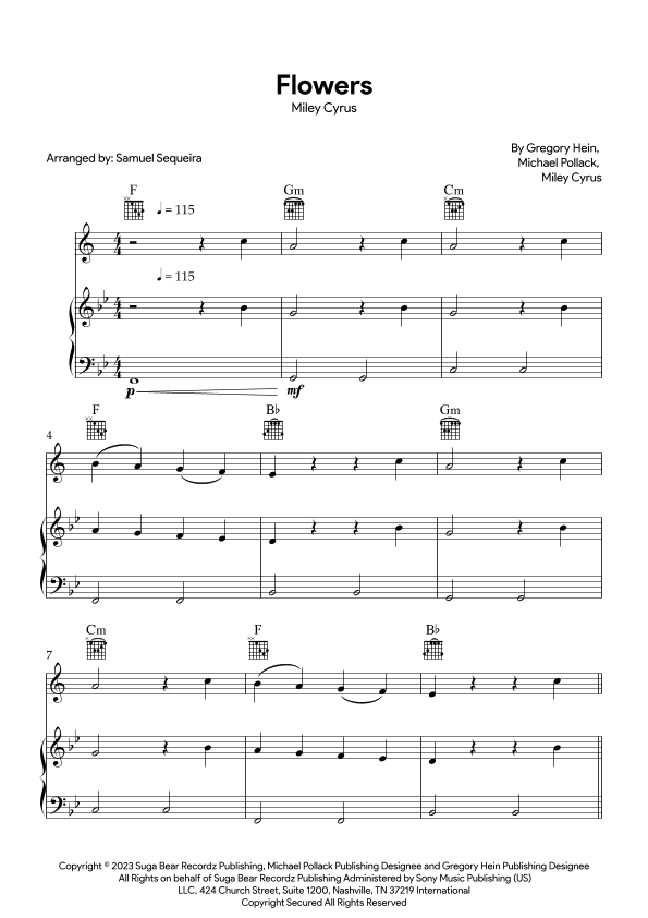 Flowers (arr. Samuel Sequeira)
