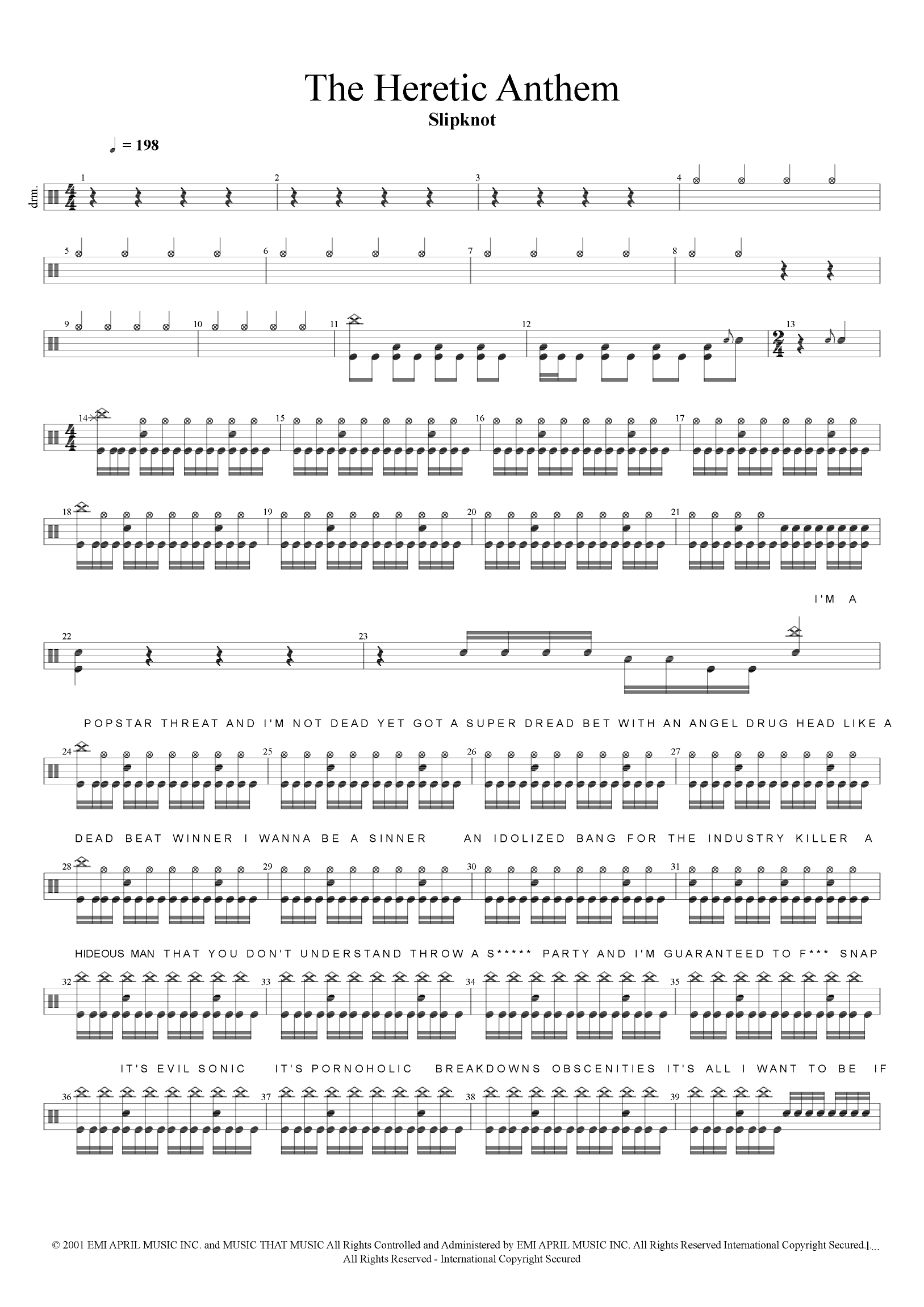 The Heretic Anthem (arr. Cyril Mayer)