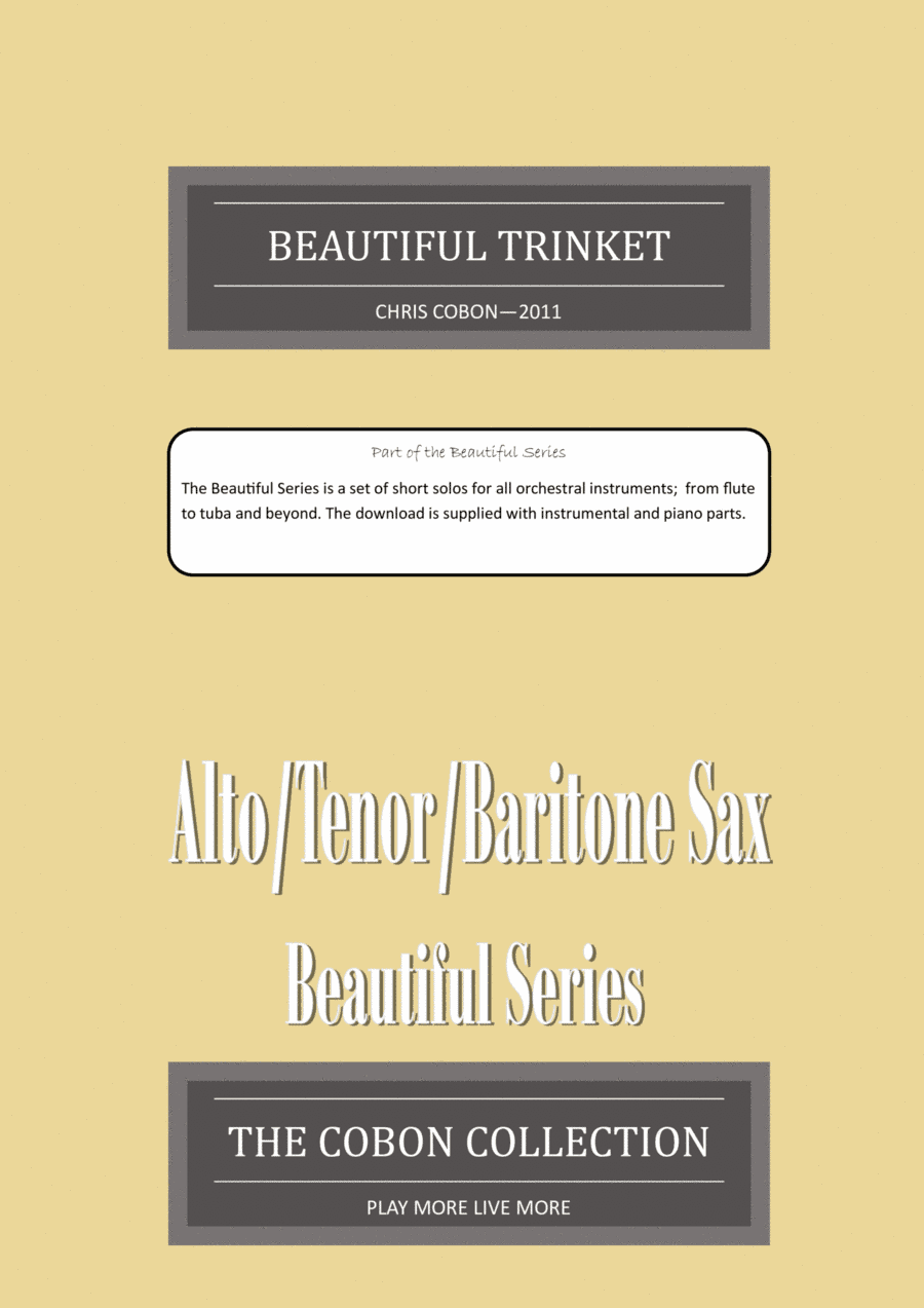 No.1 Beautiful Trinket for Alto, Tenor or Baritone Saxophone