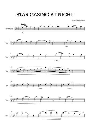 STARGAZING AT NIGHT FOR TROMBONE