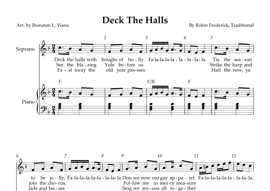 Deck The Halls (arr. Jhonatan Lucio Viana)