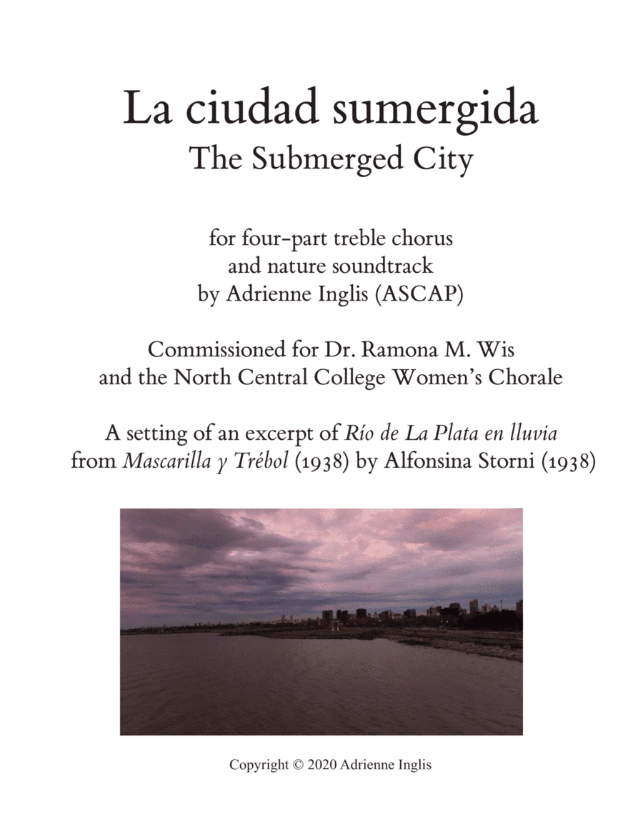 La ciudad sumergida (The Submerged City) for SSAA treble voices and nature soundtrack