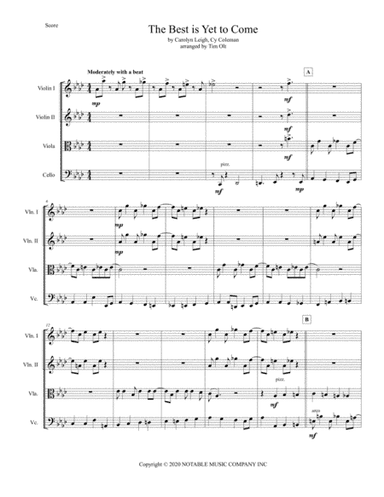 The Best Is Yet To Come (arr. Tim Olt)