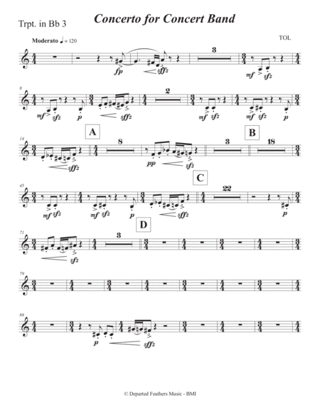 Concerto for Concert Band (2011) Trumpet 3