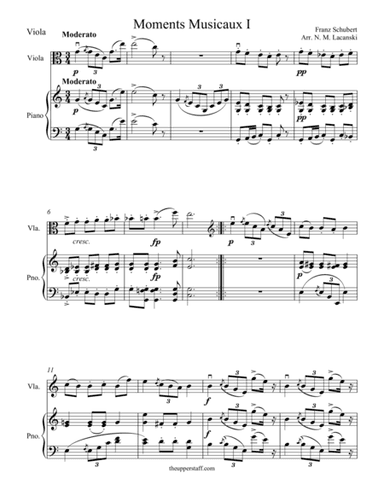 Moments Musicaux I (arr. Nick Lacanski)