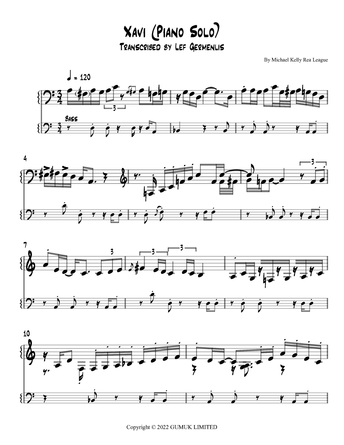 Xavi (arr. Lef Germenlis)