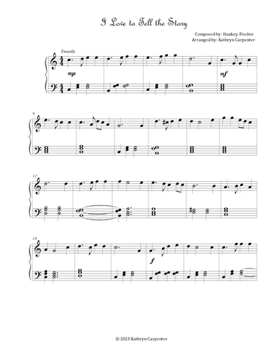 I Love to Tell the Story (Piano Solo) (arr. Kathryn Carpenter)