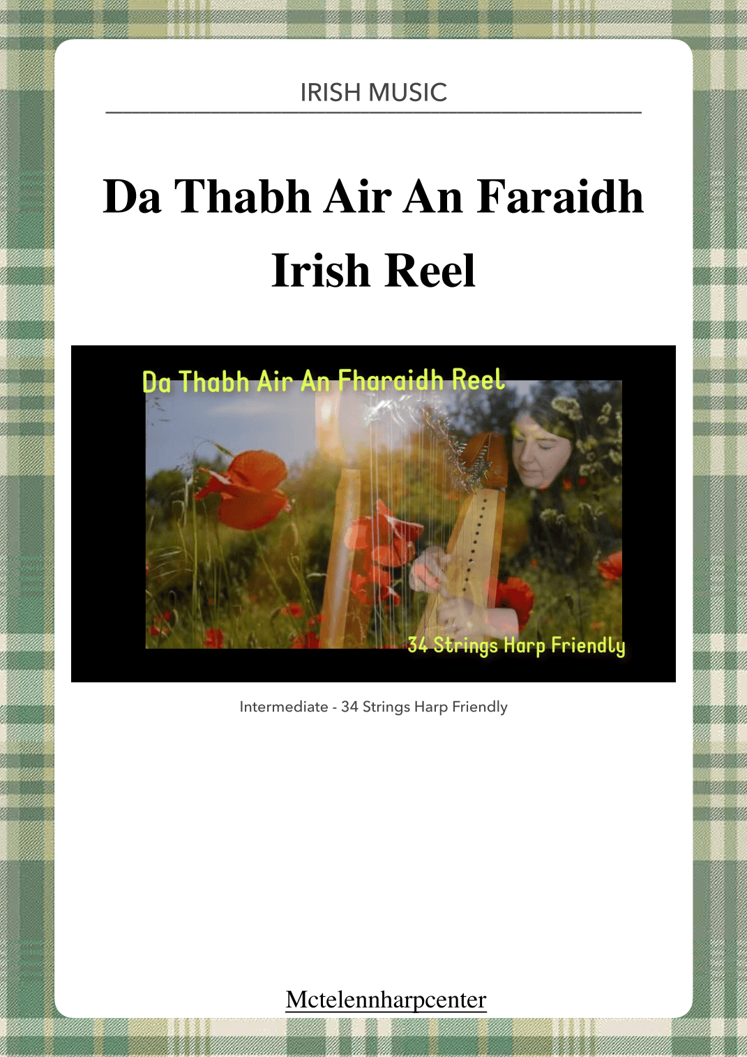 Da Tabhair Air An Fharaidh - Irish Reel - intermediate & 34 String Harp | McTelenn Harp Center (arr. Eve McTelenn)