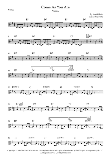 Come As You Are (arr. Fabio Britto)