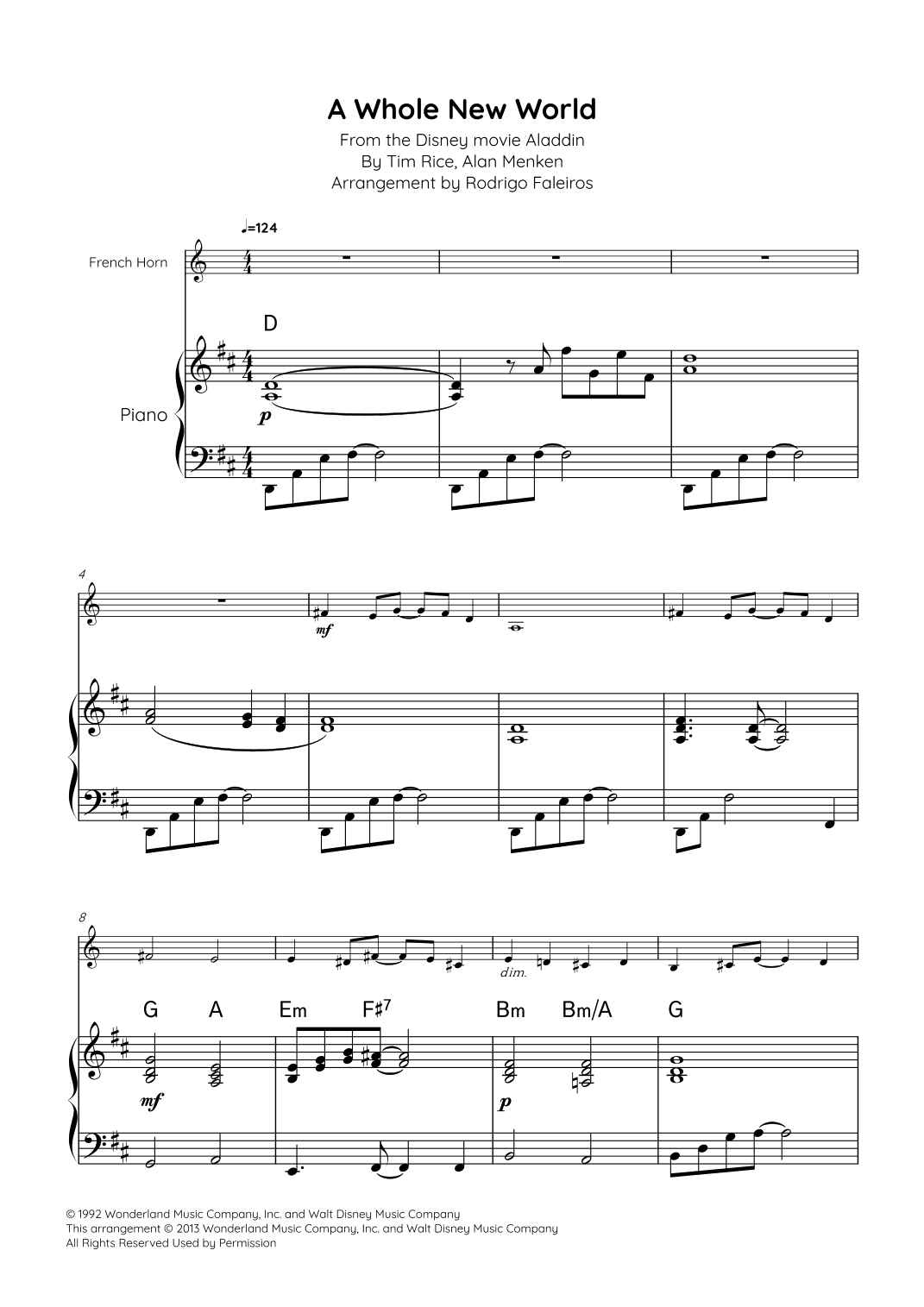 A Whole New World (arr. Rodrigo Faleiros)