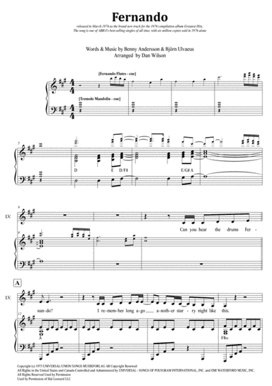 Fernando (arr. Dan Wilson)