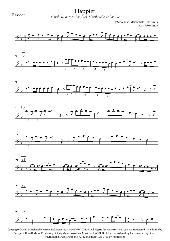 Happier (arr. Fabio Britto)