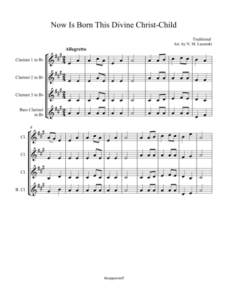 Now Is Born This Divine Christ-Child (arr. Nick Lacanski)