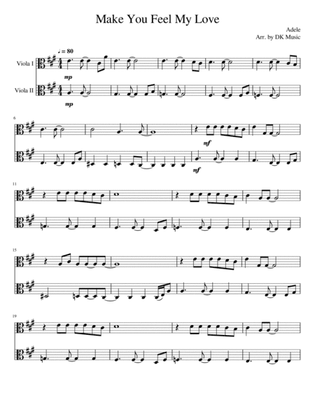Make You Feel My Love (arr. DK Music)