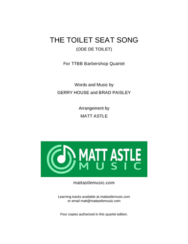 The Toilet Seat Song (arr. Matt Astle)
