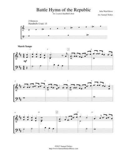 Battle Hymn of the Republic - for 2-octave handbell choir (arr. Samuel Stokes)