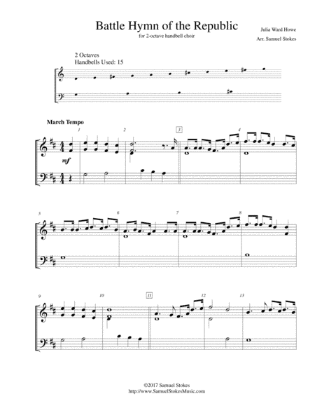 Battle Hymn of the Republic - for 2-octave handbell choir (arr. Samuel Stokes)