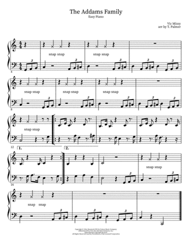 Addams Family (arr. Tasha Palmer)