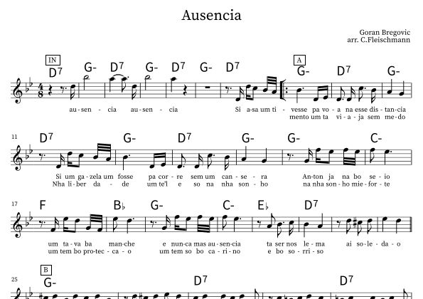 Ausencia (arr. Christoph Fleischmann)
