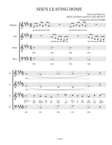 She's Leaving Home (arr. Manoj Padki)