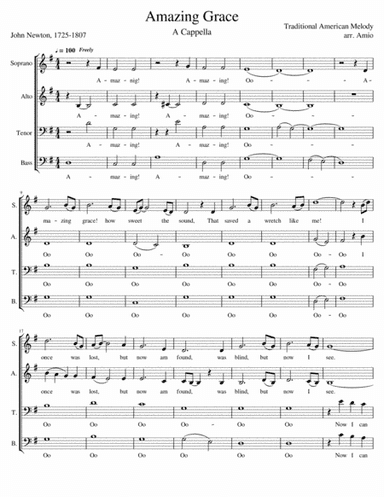 Amazing Grace (A Cappella) (arr. Amio)