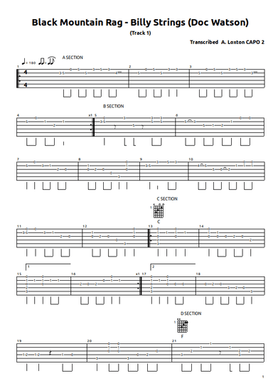 Black Mountain Rag (arr. Al Loxton)