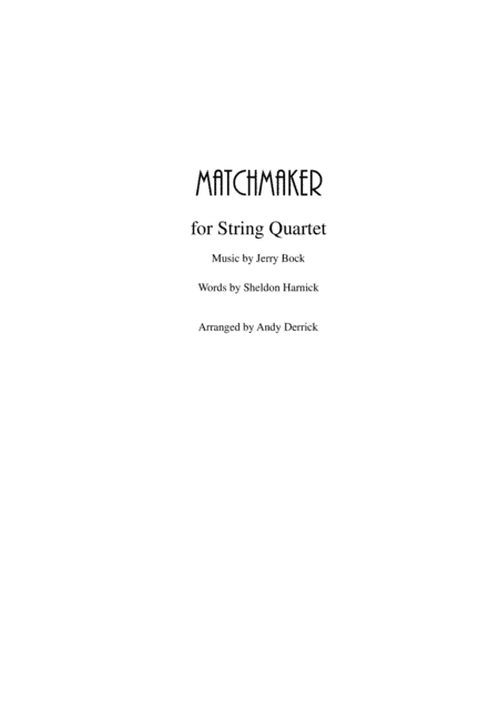 Matchmaker (arr. Andy Derrick)