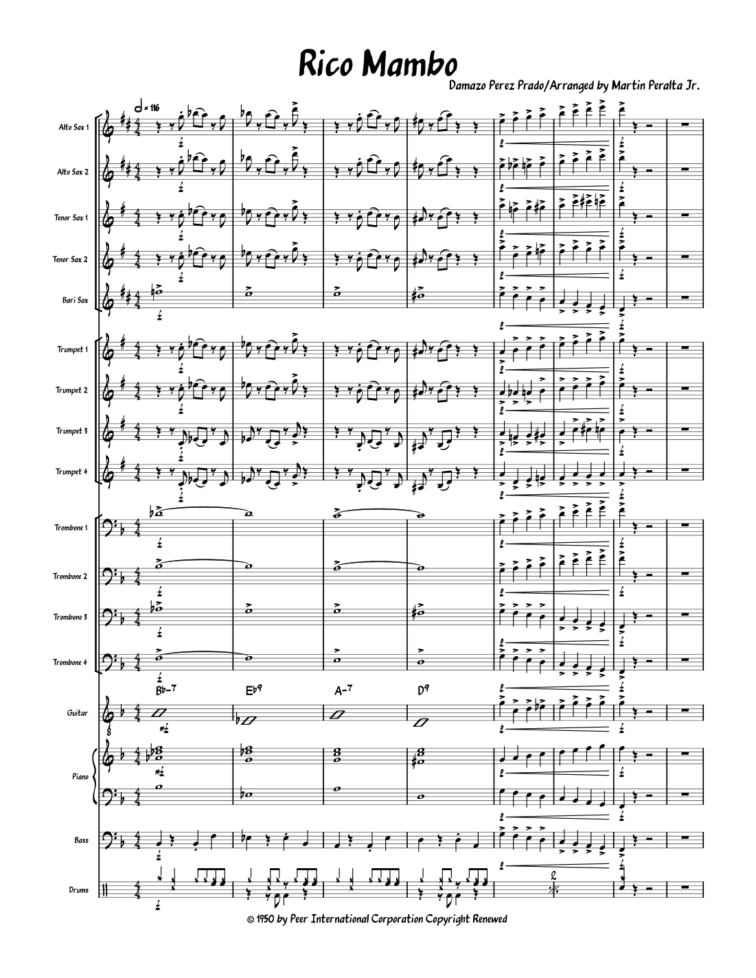 Mambo Jambo (que Rico El Mambo) (arr. Martin Peralta Jr.)